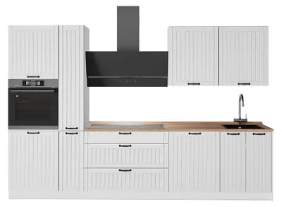 Immagine prodotto di Cucina componibile Vicco Fame-Line Bianco rustico/Bianco 310 cm, PL Rovere, Model 64345