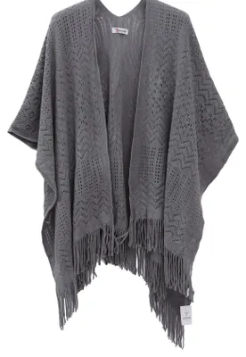 Imagen del producto de Elzusha - Bufanda y poncho de punto para mujer, en tallas grandes