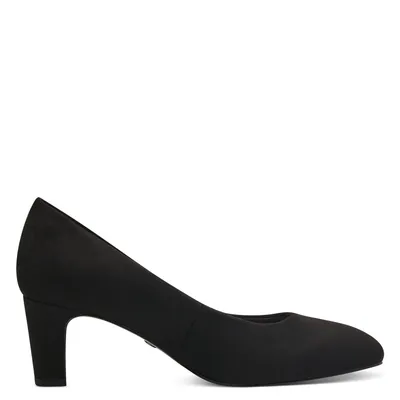 Produktbild von Tamaris Damen Pumps klassisch rund Blockabsatz samtige Haptik 1-22418-41, Größe:42 EU, Farbe:Schwarz