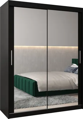 Produktbild von Kleiderschrank, Schiebetürenschrank Schlafzimmer, Schrank mit Spiegel TOKYO 3 150 cm