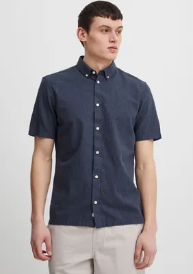 Produktbild von CASUAL FRIDAY CFAnton fil a fil shirt Herren Kurzarmhemd Herrenhemd Hemd Button-Down-Kragen Unifarben Regular Fit