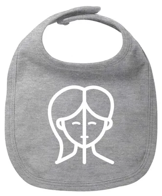 Produktbild von Huuraa Baby Lätzchen Zwillinge Sternzeichen Symbol Heather Grey Klettverschluss  Baumwolle Latz Geschenkidee