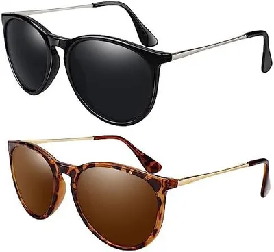 Produktbild von Sonnenbrille Damen Polarisiert Retro Runde Vintage Designer Stil UV400 Schutz