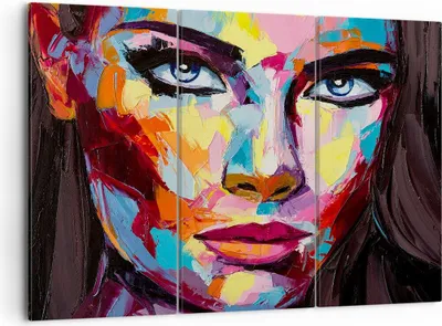 Produktbild von Bild auf Leinwand - Leinwandbild - Mädchen Gesicht - 105x70cm - Wand Bild - Wanddeko - Wandbilder - Leinwanddruck - Bilder - Kunstdruck - Wanddekoration - Leinwand bilder - Wandkunst - CE105x70-3471