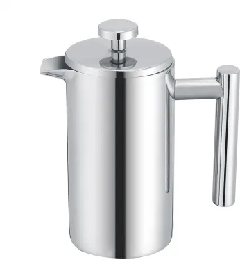 Produktbild von 350ML Doppelwandige Edelstahl Kaffeemaschine French Press Teekanne mit Filter