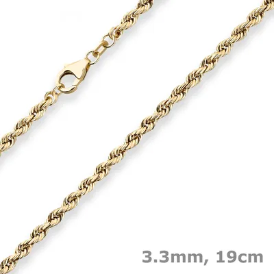 3-3mm-Armband-Kordelkette-hohl-aus-585-Gelbgold-19cm