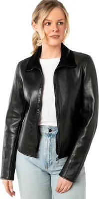 Produktbild von Mauritius - Damen Lederjacke Lammnappa schwarz : XXL