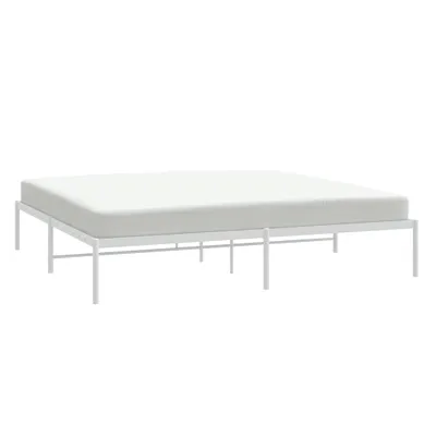 Produktbild von vidaXL Bettgestell Metall Weiß 180x200 cm -  Betten & Bettgestelle