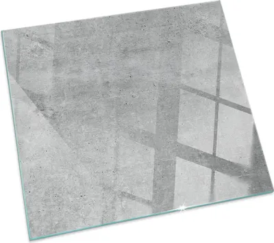 Produktbild von Textur von Rohbeton – Glasbodenplatte für – Kaminofen – Kaminplatte Glas – Schutzglas – Funkenschutzplatte –Glasbodenplatte Feuerfeste – Hitzeschutzplatte – Bodenschutz aus Glas – 50x50 cm
