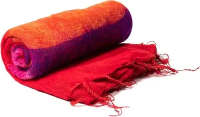 Produktbild von Meditationstuch Rot mit Streifen – 200 x 80 cm