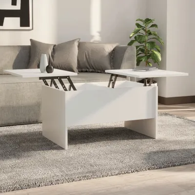 Produktbild von The Living Store Couchtisch Weiß 80x50x42,5 cm Holzwerkstoff
