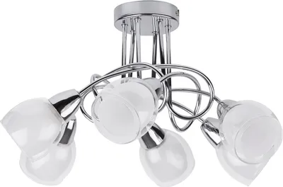 Zdjęcie produktu dla Lampa sufitowa Dave chromowana biała 6xE14x40W metal wym:23x41x41cm IP20 Rabalux
