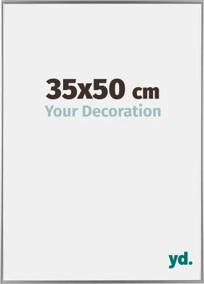 A graphic with text indicating product size and a tagline.