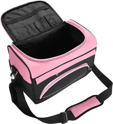 Produktbild von Professionelle Friseurkoffer mit großem Fassungsvermögen, tragbare Friseurkoffer für den professionellen Einsatz, ideal für Reisen und den Einsatz im Salon, mit Schultergurt, 35 x 24 x 20 cm