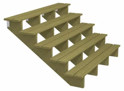 Produktbild von Plus Außentreppe Kiefer 5 Stufen 180 cm breit