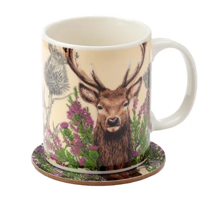Produktbild von Puckator - Weihnachten -  Hirsch Tasse & Untersetzer