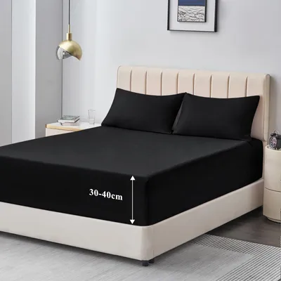 Productafbeelding van Zwarte Hoeslaken 180 x 200 cm voor Boxspringbed