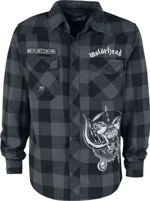 Produktbild von Brandit Motörhead Check Shirt Long Sleeve black-grey, L