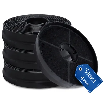 Produktbild von Aktivkohlefilter 4x passend wie Respekta MIZ0058 105mmØ für Dunstabzugshaube