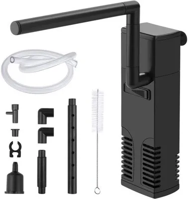 Immagine prodotto di Pompa per acquario - Filtro interno - 4 W - 300 l/h - Con piccola spazzola - Per acquari da 60 litri