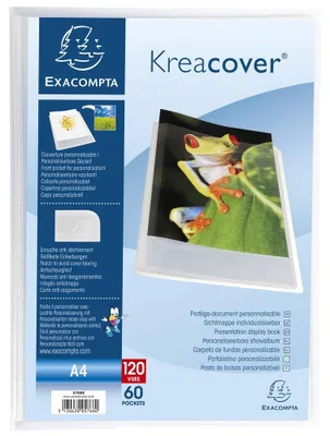Obrázek produktu pro Exacompta 5768E Kreacover A4, průhledná polypropylenová složka s 60 listy