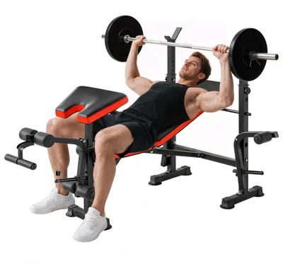 Produktbild von Fitnessbank verstellbar Schrägbank Stahl, Schwarz