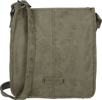 Produktbild von Kleine Damen Tasche Schultertasche Umhängetasche Crossover Bag Leder Optik Handtasche Olive