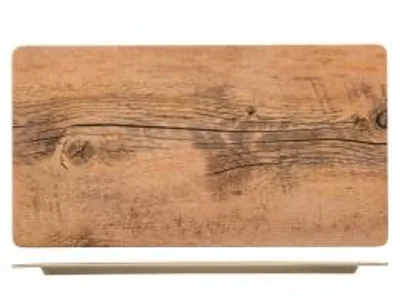 Immagine prodotto di H&H Piatto In Melamina Rettangolare Decoro Legno 17,5X32,5