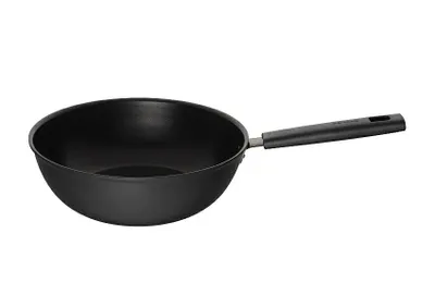 Produktbild von Fiskars 1027705, Rund, Wok-/Bratpfanne, Schwarz, Aluminium, 150 °C, 306 mm