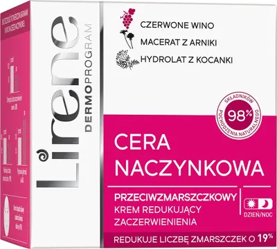 Immagine prodotto di Lirene Crema riducente giorno e notte antirughe e antirossore, 50 ml