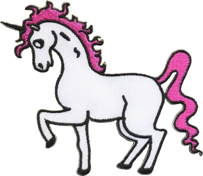 Produktbild von Aufnäher - Einhorn - weiß-pink - Patch