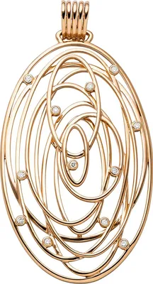 Produktbild von JOBO Anhänger oval 585 Gold Rotgold 12 Diamanten Brillanten 0,14ct. Rotgoldanhänger