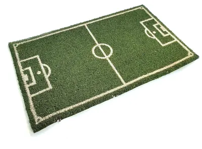 Kokos-Deurmat mit Fußballfeld-Design, 75 x 45 cm