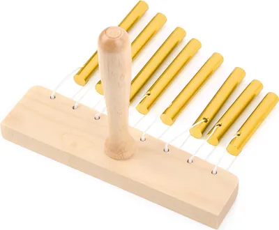 Obrázek produktu pro 8Tone Chimes SingleRow Tube Dětské bicí nástroje Orffovy předškolní hračky s kladívkem (zlaté )