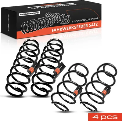 Imagen del producto de Resorte de suspensión delantero y trasero, compatible con VW Polo 6C1 y 6R1, modelos de 2011 a 2017. (4 unidades)