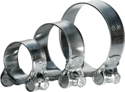 Produktbild von 10 Stück Verzinkt Schlauchschellen Bandschellen Spannbackenschellen Gelenkbolzenschellen 145mm/26mm W1 >140-148