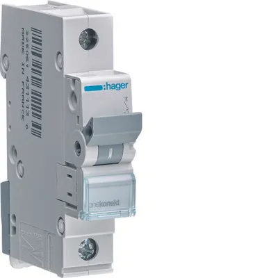 Produktbild von HAGER MCB Leitungsschutzschalter 6kA 1P B20A MBN120E