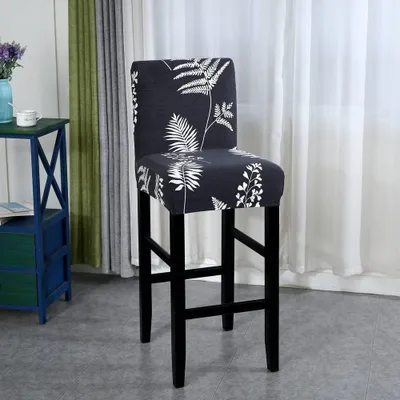 Image de Housses de chaise bar stretch avec dossier - Lot de 6