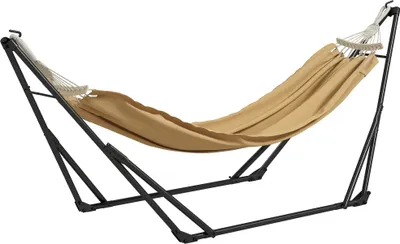 Image de Outsunny Support avec hamac pliable en acier, support 2 en 1 pour hamac ou chaise suspendue, sac de transport inclus, dim. 263L x 89l x 100H cm
