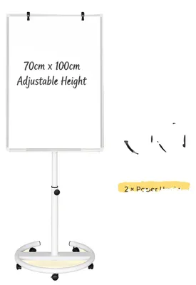 Produktbild von Flipchart-Ständer, höhenverstellbar, magnetische Schreibfläche, Beige