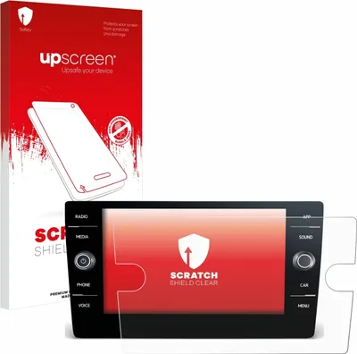 Produktbild von upscreen Schutzfolie für Volkswagen Tiguan 2021 Discover Media 8" Displayschutz Displayschutzfolie Folie Klar Transparent