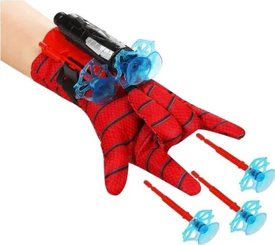 Produktbild von Handschuhe mit 3 Saugnäpfen Spiderman, DEPOX®, rot