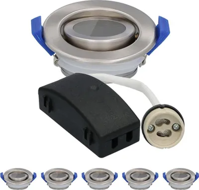 Produktbild von hoftronic LED Einbaustrahler GU10 IP65 rund Edelstahl schwenkbar 85mm