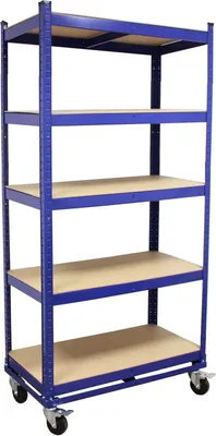 Produktbild von Etagenwagen 195x90x45 cm 750kg 5 Ebenen Transportwagen Magazinwagen Kommissionierregal