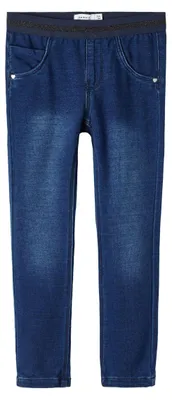 Zdjęcie produktu dla Spodnie jeansowe NAME IT, model Slim Fit, materiał sweat, rozmiar 86, kolor granatowy