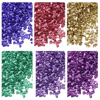 Glaschips 6 Farben 1-4 mm 28 g für Dekoration und Basteln