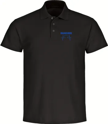 Produktbild von multifanshop Poloshirt - Braunschweig - Herzschlag, schwarz-2, Größe 3XL