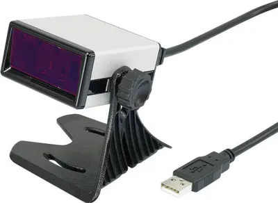 Produktbild von Renkforce FS5020E USB-Kit Barcode-Scanner Kabelgebunden 1D Laser Silber, Schwarz Desktop-Scanner (Stationär) USB