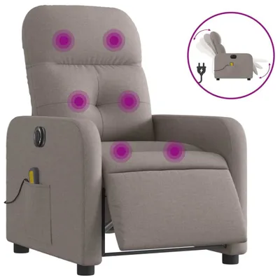 Produktbild von Massagesessel Elektrisch Taupe Stoff