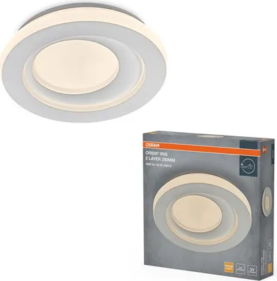 Produktbild von Osram LED Deckenleuchte Orbis Iris 2 Layer Weiß Ø29cm 36W 2600lm warmweiß 3000K
